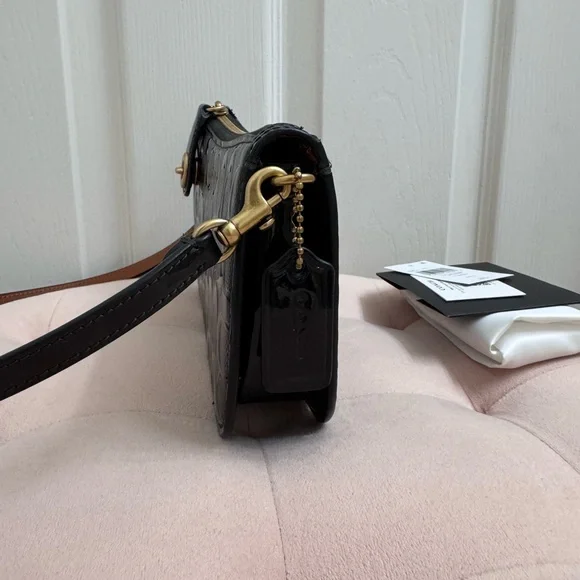 Coach Penn Shoulder Bag Black Patent - Picture 3 of 15